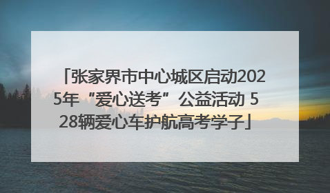 张家界市中心城区启动2025年“爱心送考”公益活动 528辆爱心车护航高考学子