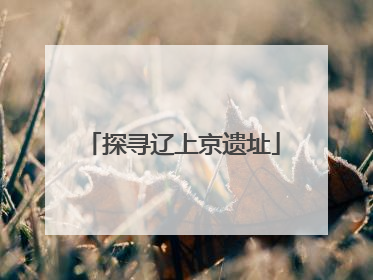 探寻辽上京遗址