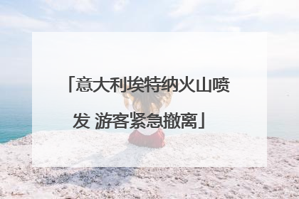 意大利埃特纳火山喷发 游客紧急撤离