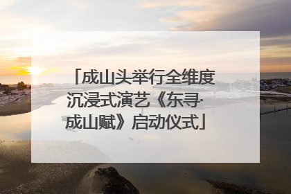 成山头举行全维度沉浸式演艺《东寻·成山赋》启动仪式