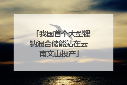 我国首个大型锂钠混合储能站在云南文山投产