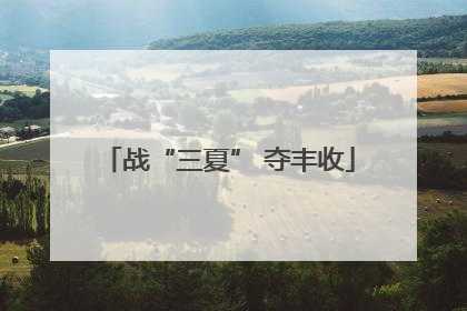 战“三夏” 夺丰收