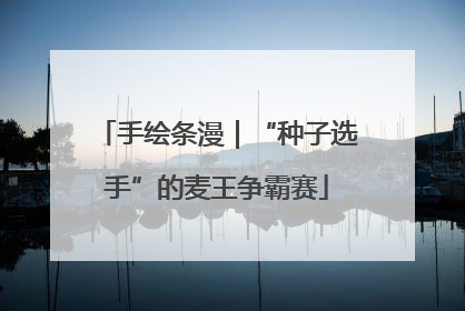 手绘条漫｜“种子选手”的麦王争霸赛