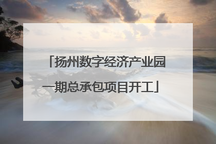 扬州数字经济产业园一期总承包项目开工