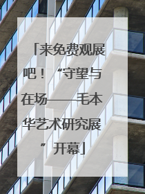 来免费观展吧！“守望与在场——毛本华艺术研究展”开幕
