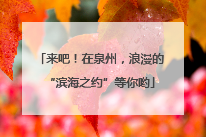 来吧！在泉州，浪漫的“滨海之约”等你哟