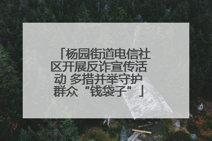 杨园街道电信社区开展反诈宣传活动 多措并举守护群众“钱袋子”