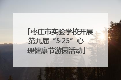 枣庄市实验学校开展第九届“5·25”心理健康节游园活动