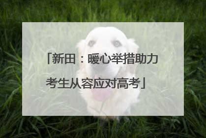 新田：暖心举措助力考生从容应对高考
