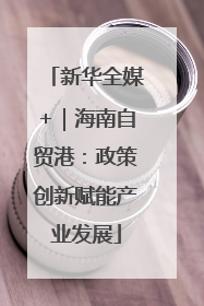 新华全媒+｜海南自贸港：政策创新赋能产业发展