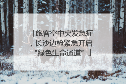 旅客空中突发急症，长沙边检紧急开启“绿色生命通道”