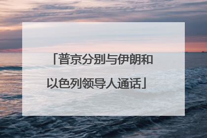 普京分别与伊朗和以色列领导人通话