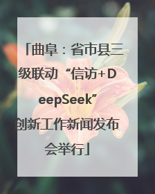 曲阜：省市县三级联动“信访+DeepSeek”创新工作新闻发布会举行