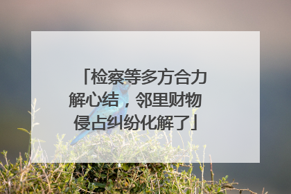 检察等多方合力解心结，邻里财物侵占纠纷化解了