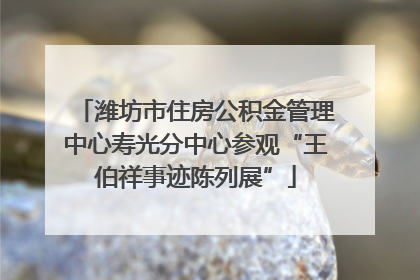 潍坊市住房公积金管理中心寿光分中心参观“王伯祥事迹陈列展”