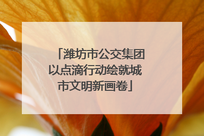 潍坊市公交集团以点滴行动绘就城市文明新画卷