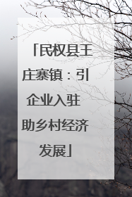 民权县王庄寨镇：引企业入驻 助乡村经济发展