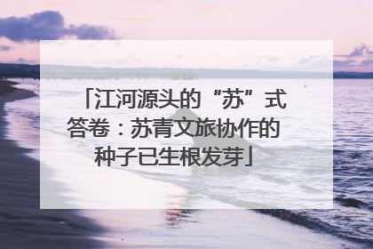 江河源头的“苏”式答卷：苏青文旅协作的种子已生根发芽