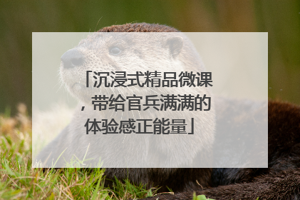 沉浸式精品微课，带给官兵满满的体验感正能量