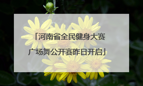河南省全民健身大赛 广场舞公开赛昨日开启