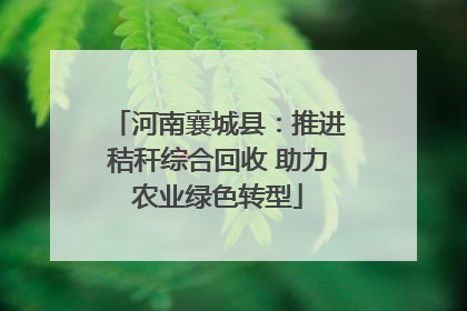 河南襄城县：推进秸秆综合回收 助力农业绿色转型