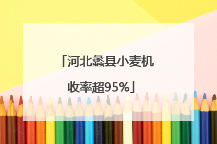 河北蠡县小麦机收率超95%