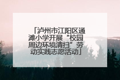 泸州市江阳区通滩小学开展“校园周边环境清扫”劳动实践志愿活动