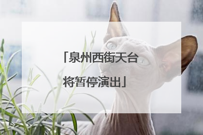 泉州西街天台将暂停演出