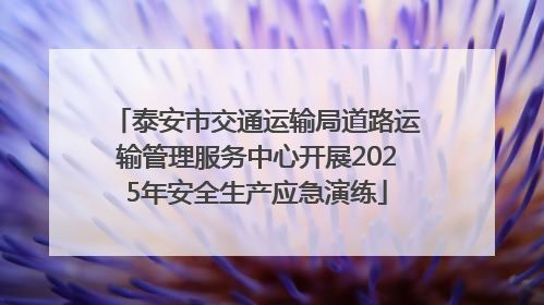 泰安市交通运输局道路运输管理服务中心开展2025年安全生产应急演练