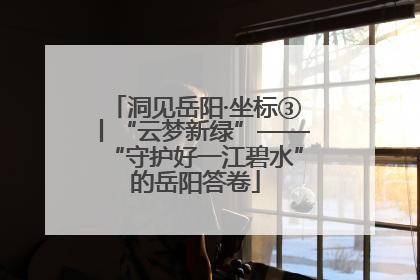 洞见岳阳·坐标③丨“云梦新绿”——“守护好一江碧水”的岳阳答卷