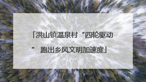 洪山镇温泉村“四轮驱动” 跑出乡风文明加速度
