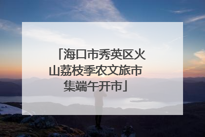 海口市秀英区火山荔枝季农文旅市集端午开市