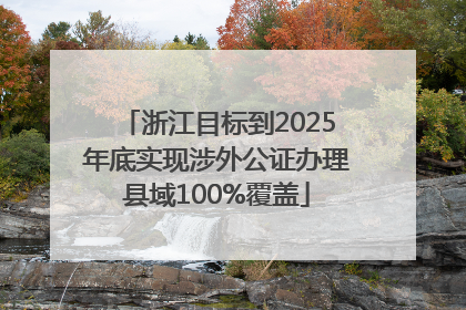 浙江目标到2025年底实现涉外公证办理县域100%覆盖