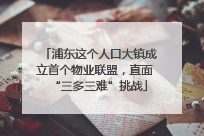浦东这个人口大镇成立首个物业联盟，直面“三多三难”挑战