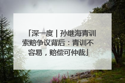 深一度｜孙继海青训索赔争议背后：青训不容易，赔偿可仲裁