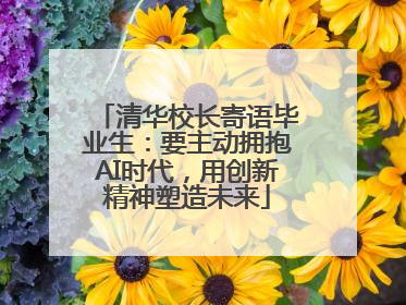 清华校长寄语毕业生：要主动拥抱AI时代，用创新精神塑造未来