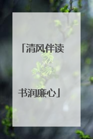 清风伴读 书润廉心