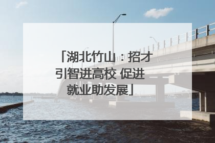 湖北竹山：招才引智进高校 促进就业助发展