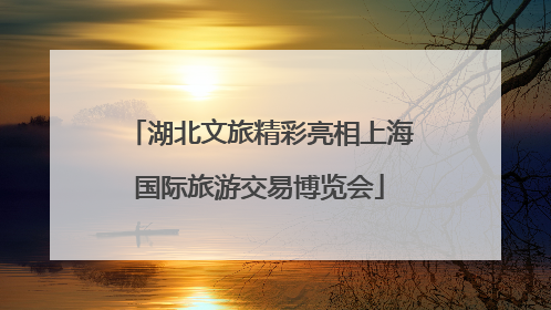 湖北文旅精彩亮相上海国际旅游交易博览会