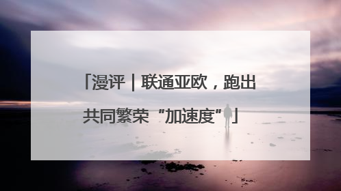 漫评｜联通亚欧，跑出共同繁荣“加速度”