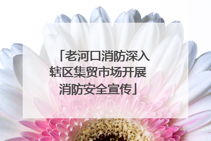 老河口消防深入辖区集贸市场开展消防安全宣传