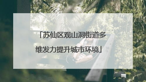 苏仙区观山洞街道多维发力提升城市环境