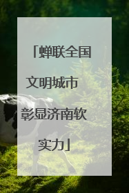 蝉联全国文明城市 彰显济南软实力