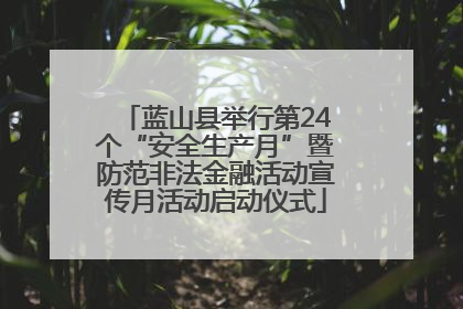 蓝山县举行第24个“安全生产月”暨防范非法金融活动宣传月活动启动仪式