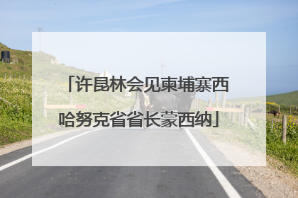 许昆林会见柬埔寨西哈努克省省长蒙西纳