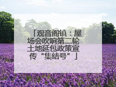 观音阁镇：屋场会吹响第二轮土地延包政策宣传“集结号”