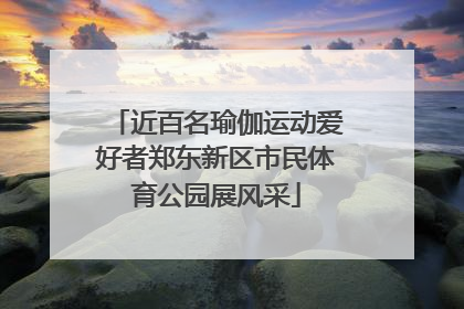近百名瑜伽运动爱好者郑东新区市民体育公园展风采