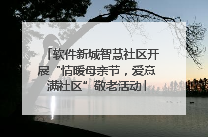 软件新城智慧社区开展“情暖母亲节，爱意满社区”敬老活动