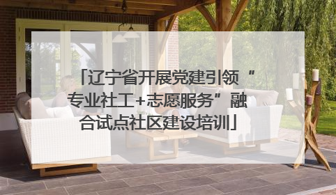 辽宁省开展党建引领“专业社工+志愿服务”融合试点社区建设培训