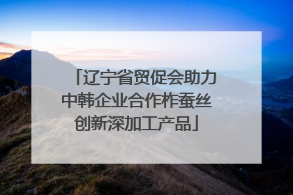 辽宁省贸促会助力中韩企业合作柞蚕丝创新深加工产品